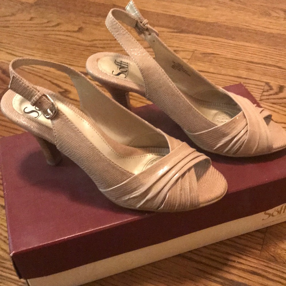 SOFFT Temira Latte Tejus Lizard Slingback Pump